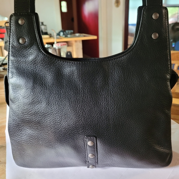 Botkier Leather Trigger Saddle Shoulder Bag in Black - Picture 13 of 15